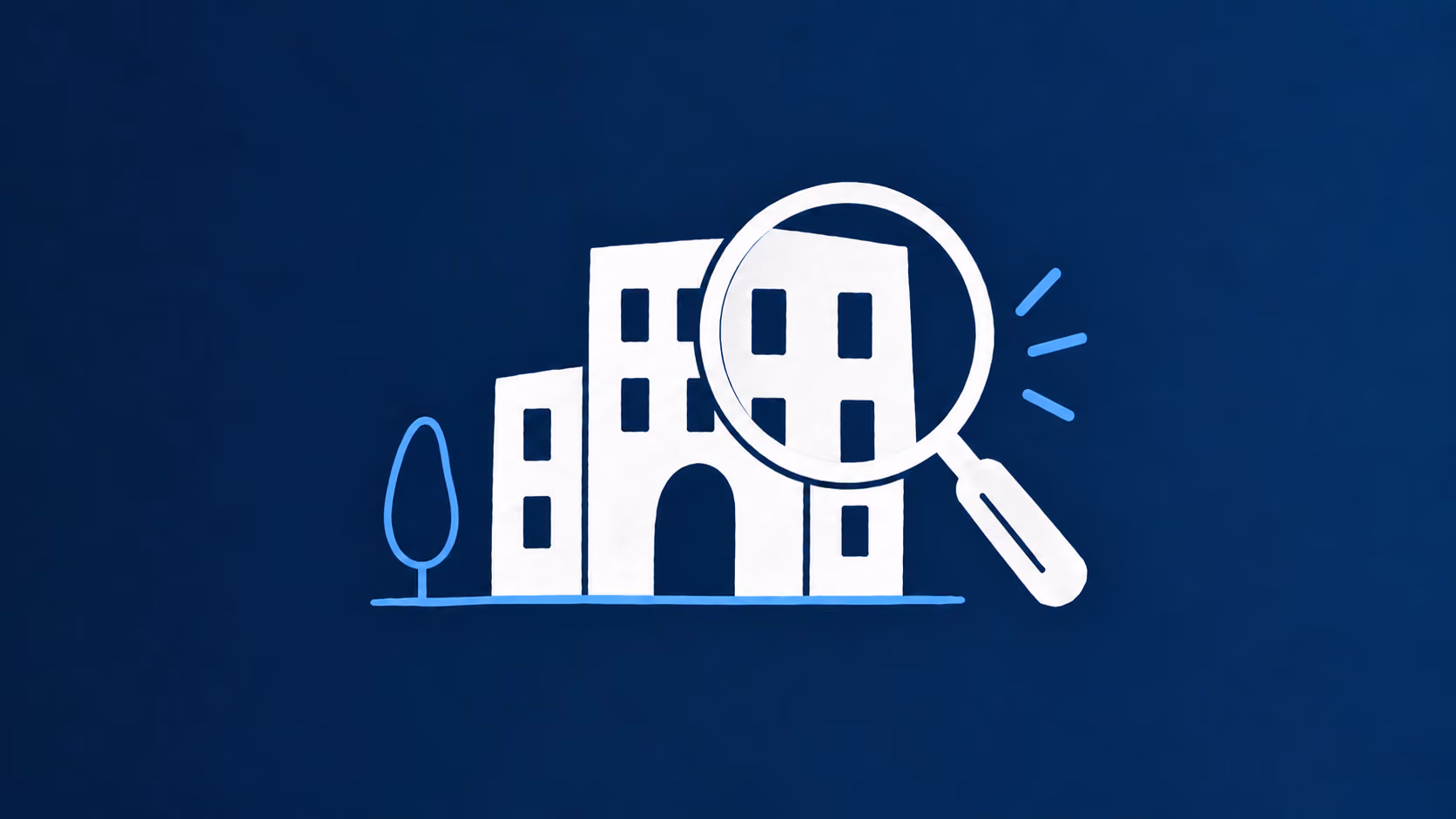 Hotel examined with a magnifying glass for competitor analysis