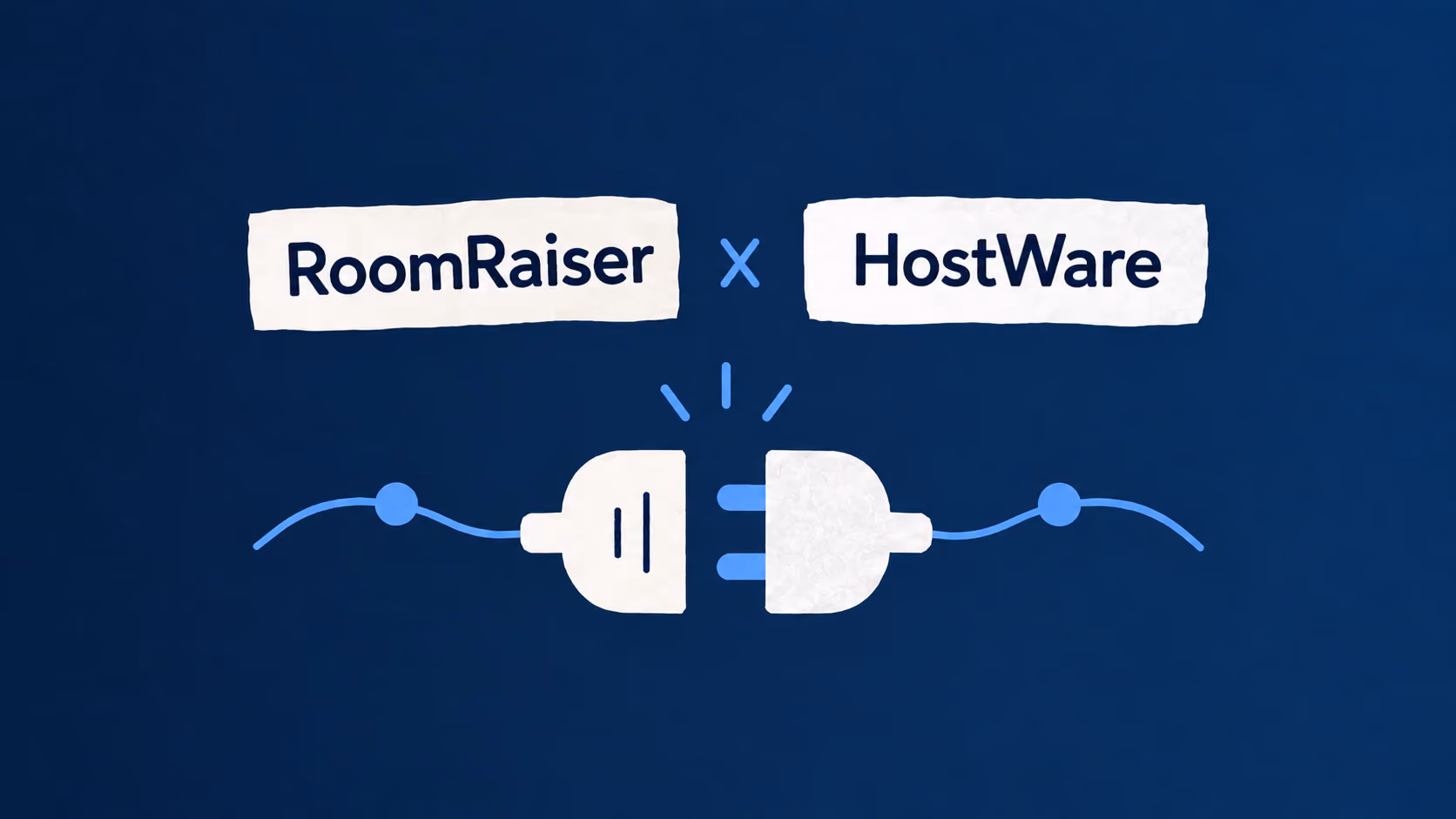 RoomRaiser and HostWare systems connected through a hotel integration