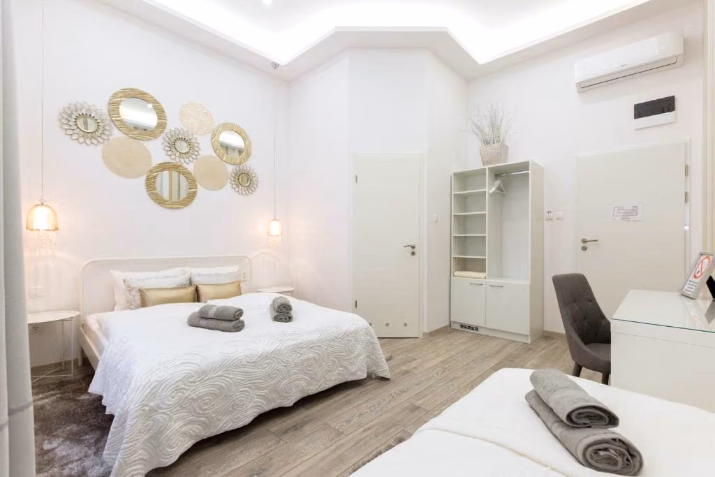 Bright guest room in SLNT Group Kft.'s Budapest accommodation portfolio